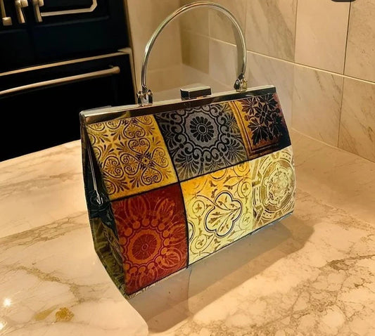 HANDBAG V VELVET MULTI